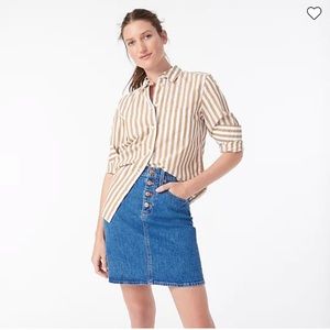 J. Crew button-front denim skirt. 26.